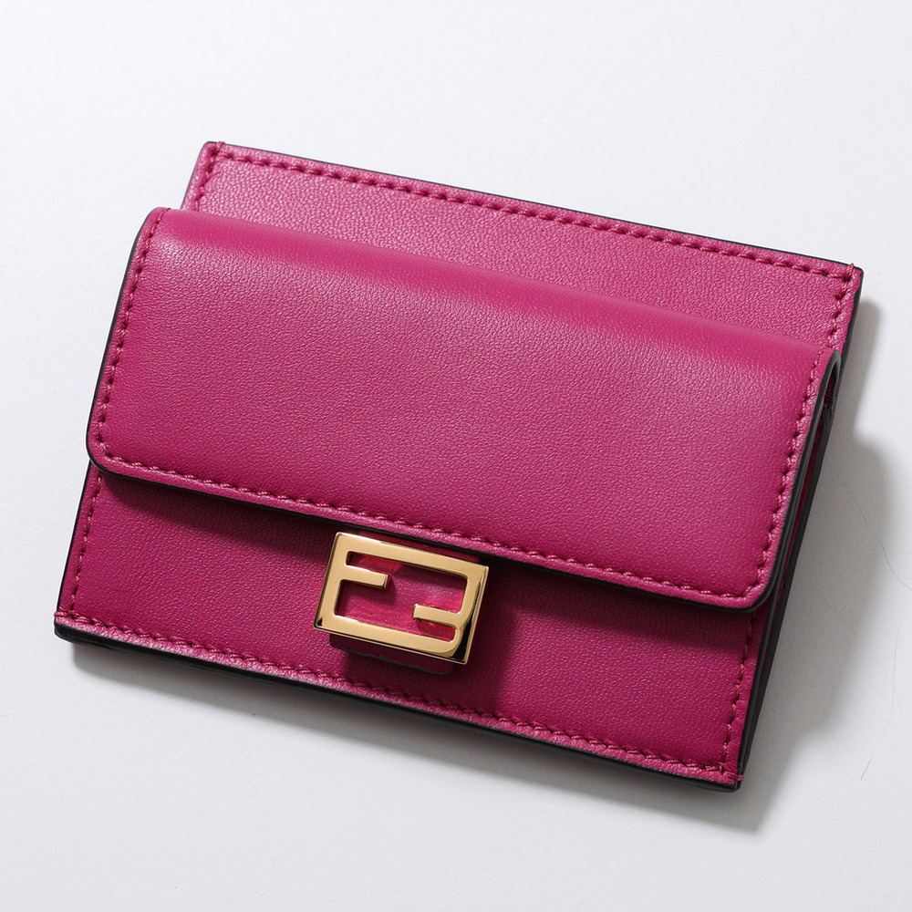 Fendi coin case Wallet CC FLAT TASCA Leather Card FF Wallet Fragment